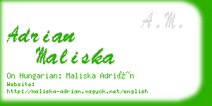 adrian maliska business card